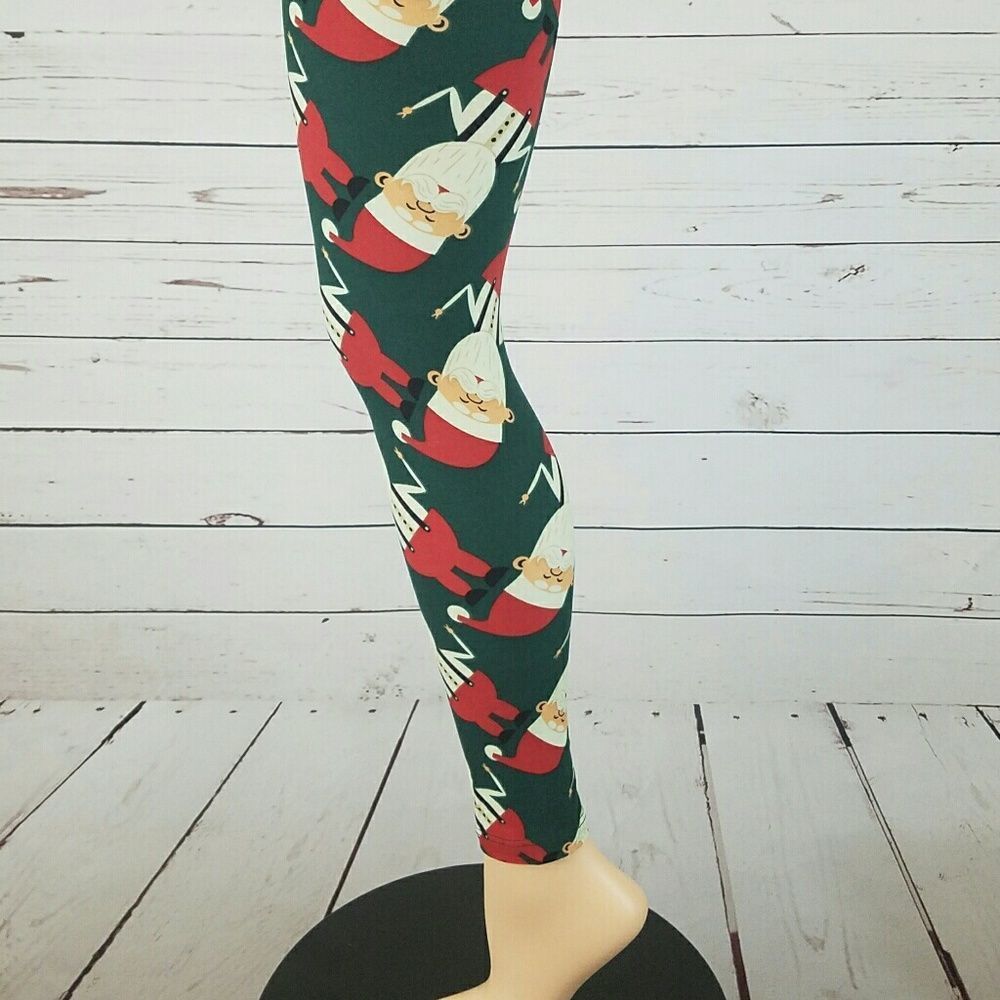 Lularoe Santa Leggings Unicorns Size Tween Girls - Picture 1 of 4